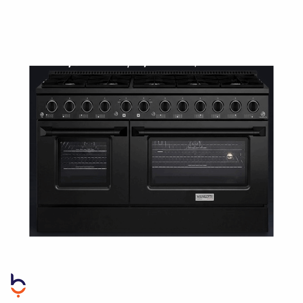 Cooker Manilotti 10 Burners 150 cm, 60-inch, fully gas-powered – MT10-60B-DO-SBK Black stainless steel