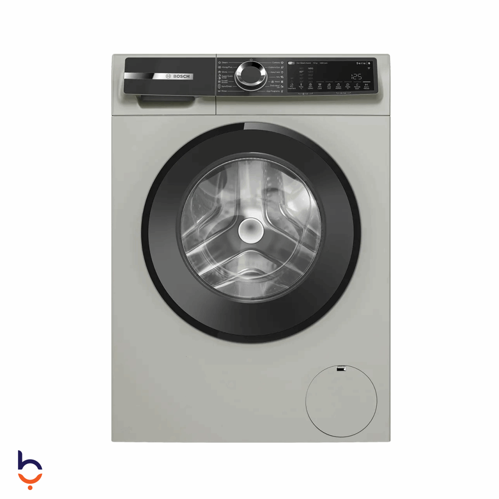 Front Load Automatic Washing Machine Bosch 10 K EcoSilence Drive Smart Steam – WGK254ZXEG Silver Inox