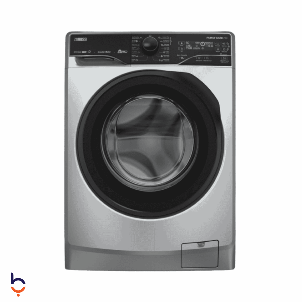 Washing Machine Zanussi 10 Kg 1400 RPM, Inverter, SteamMax - ZWF0421SB7 Silver X Black